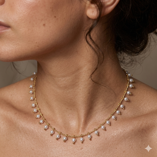 Choker Pérolas Delicadas | Ouro 18k